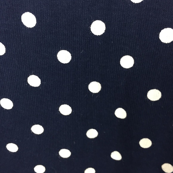 LRL Ralph Lauren Polka Dot Bell Sleeve Boatneck Navy Top Size Large - Picture 8 of 9